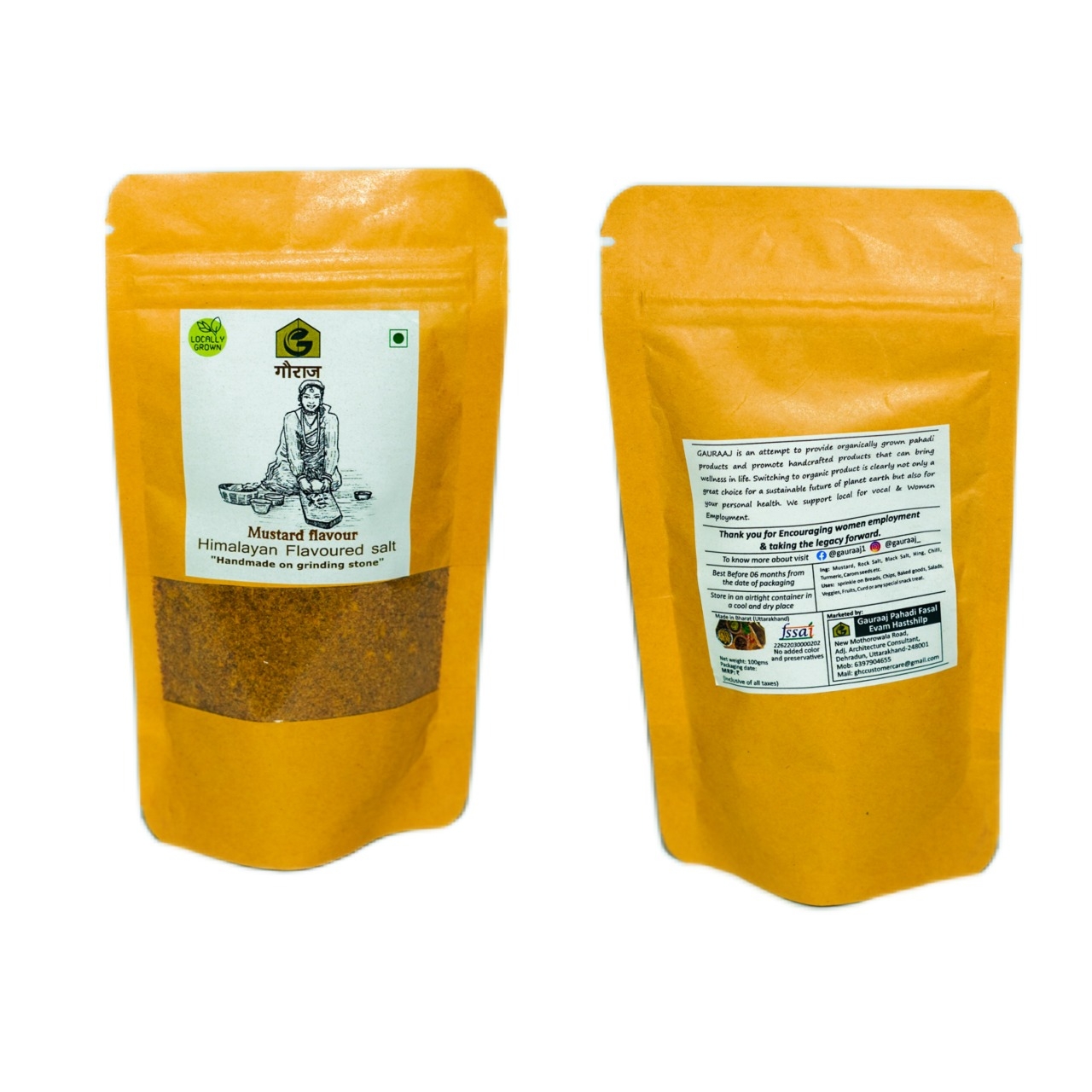 Gauraj Stone Grounded Mustard  Flavoured Salt 