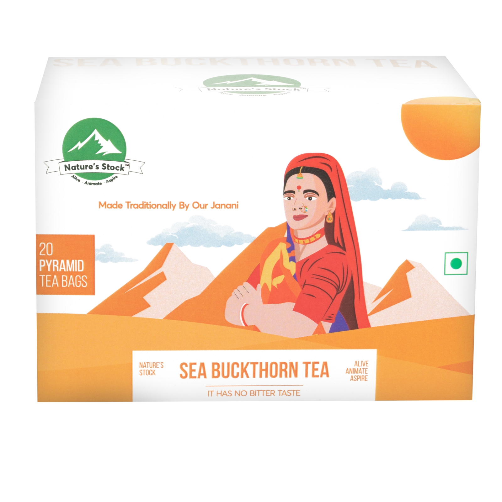 Sea Buckthorn Tea-(20 Pyramid Tea Bags )