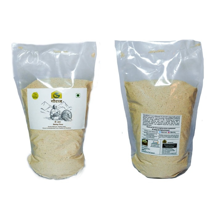 Natural Stone Grounded Cold Pressed Barley Flour-1Kg Jau aata