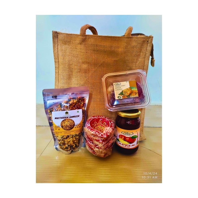 Festive Jute Bag Sweet Hamper